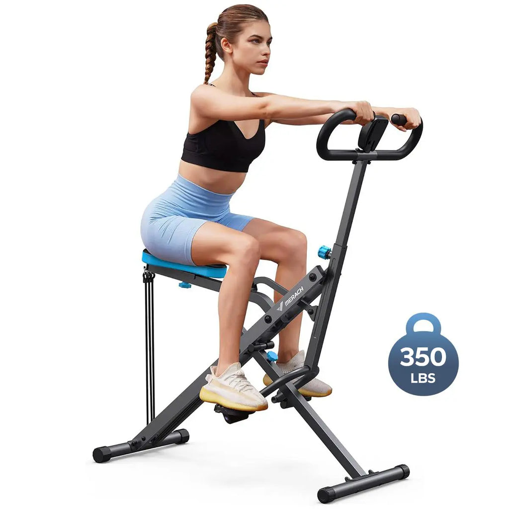 2-in-1 Squat Rowing Trainer | Adjustable Resistance Home Gym Machine