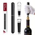 Air Pump Wine Opener Set: includes foil cutter, drip-proof pourer and vacuum wine stopper