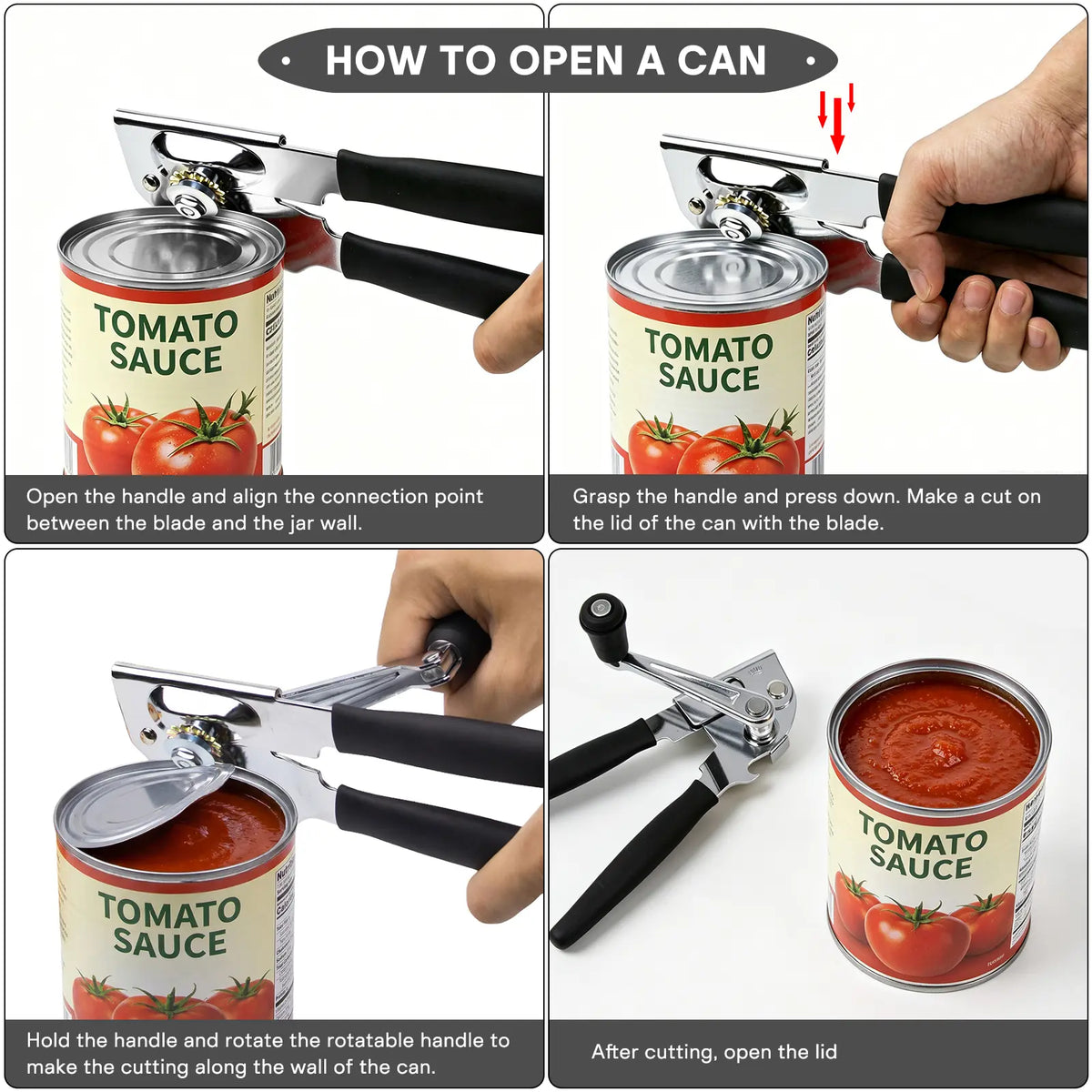 Multi-Functional Can Opener And Bottle Opener, Manual Can Opener